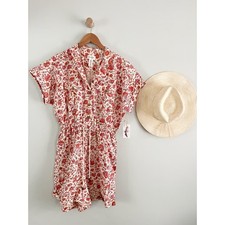 Jessica Simpson  NWT  Printed Floral Linen Blend Romper  Sz M