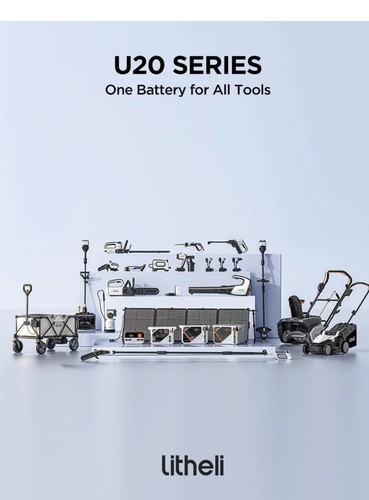 Litheli Elektro-Allzweckwagen Wagen, 200 l Fassungsvermögen, 300 lbs, faltbar Schwerlast - Bild 2 von 9
