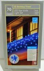 Holiday Time 70-Count LED star icicle light set 9 ft blue w/white wire