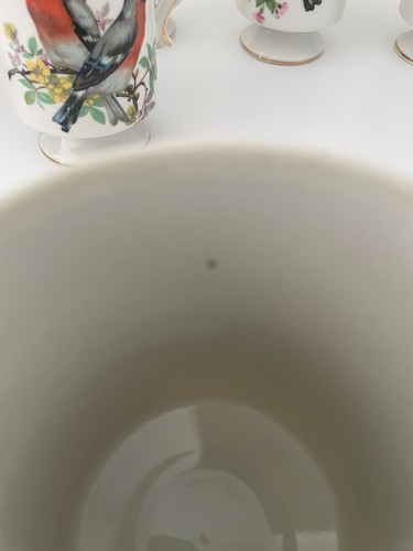 Vintage Royal Crown Pedestal Coffee Tea Cup Mug Songbirds Flowers Gold Rimmed - Picture 10 of 12