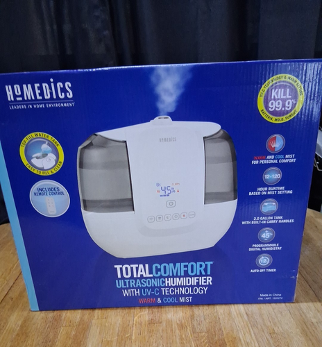 Homedics Ultrasonic Humidifier UV-C Tech Warm & Cool Mist 2 Gal Open Box New - Picture 7 of 7