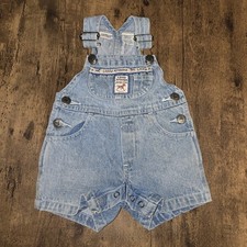 Vtg Little Arizona Jean Company Denim Shortalls 0-3 Months