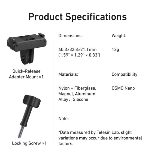 For DJI OSMO NANO Camera Stand Mount Adapter Magnetic Quick Release Adapter Base - Picture 4 of 15