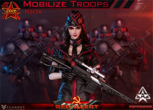 Flagset Red Alert Mobilize Troops Hactя 1/6th Collectibles Action Figure New - Picture 14 of 21