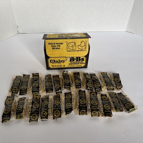 Vintage Daisy Treasure Chest Golden Bullseye BB w/ 22 Packs of 152 BBs OPENED