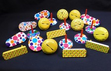 Vtg Lot of 22 Tin Litho Noisemakers Colorful Toys Ratchet Rattle Bell Ringers