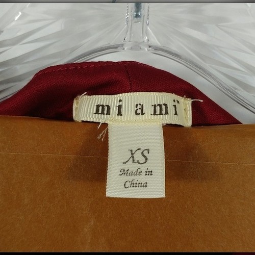 Miami Damen Burgunderrot Stufen Trompetenärmel Spitze Fließend Minikleid Größe XS - Bild 8 von 10