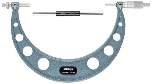 Mitutoyo 124-180 Gear Tooth Micrometer  Ratchet Stop  175-200mm Range  0.01mm