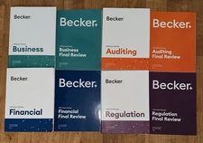 Becker CPA BOOKS FAR, REG, AUD, BUSINESS - 2022 Lot of 8 EUC