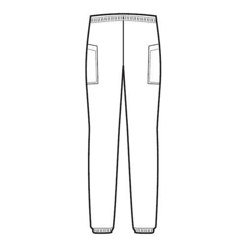 Pantalón Cocinero Médico Unisex Ibiza Blanco Con Elástico - ISACCO - Enfermero - Imagen 3 de 3