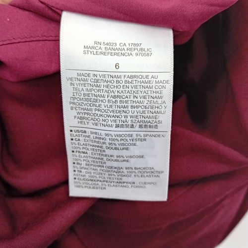 Banana Republic Monogram Dress Size 6 Womens Purple New with Tags FLT19-TT - Picture 5 of 6
