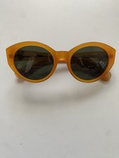 Vintage Gianni Versace Sunglasses MOD.463 COL.444 Orange Cat Eye w Green Lenses