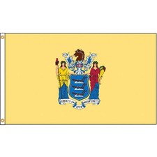 ANNIN FLAGMAKERS 143670 New Jersey Flag,4x6 Ft,Nylon 5JFL5