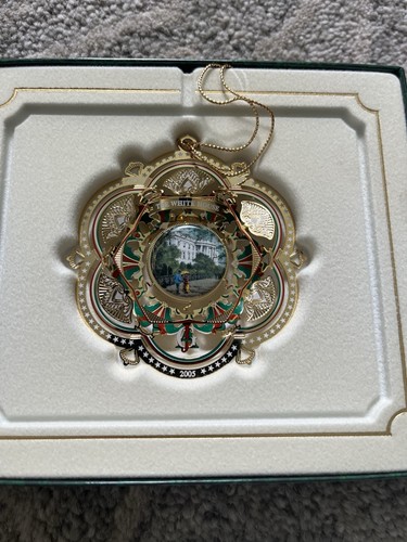 3x White House Historical Association Christmas Ornament Set 2005-2007 - Picture 3 of 7