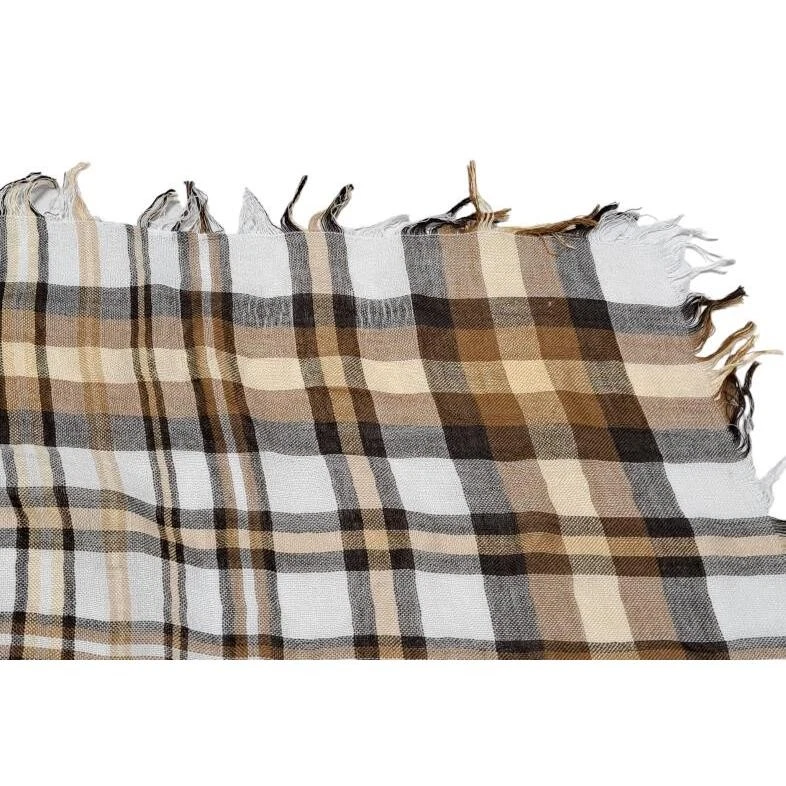 GUCCI Algodón Estola Bufanda Marrón Grande 120cm x 116cm Hecho en Italia Rango A Foto 2 de 4