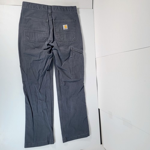 2 Stück Carhartt Hosen Herren 29x29 (29x30 Etikett) Grau Relaxed Canvas Rugged Flex - Bild 5 von 17