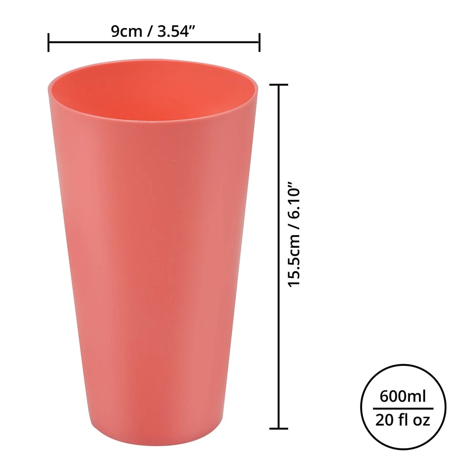 Belle Vous Gobelet Plastique Reutilisable (Lot de 24) - Verre Plastique 600 ml - Photo 2/4