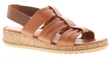 Hush Puppies Womens Sandals Eden Leather Elasticated tan UK Size