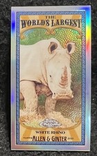 2021 Allen & Ginter Chrome Mini - World’s Largest - #MWL-9 - White Rhino