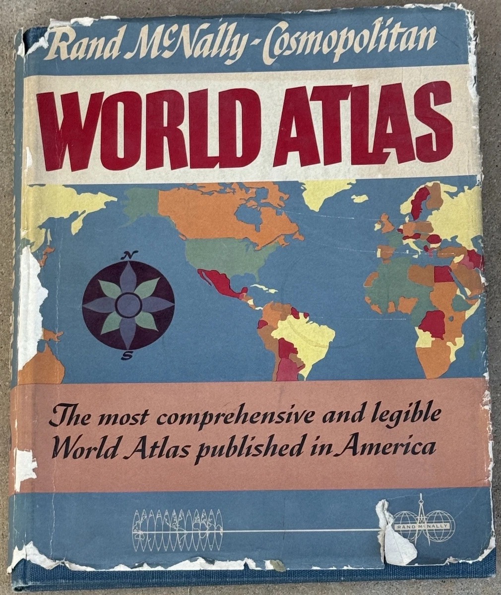 1950-1959 Диапазон дат Антикварные Мировые Карты и Атласы