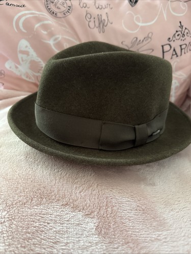 BAILEY OF HOLLYWOOD Tino Fedora Brown Hat 100% Wool Made In USA Sz LPackable