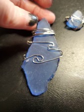 Blue Sea Glass Pendant