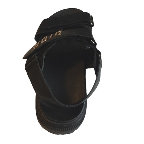Dioract Sandalen schwarz Gold Logo Größe EU 38 US 8 nur eine linke Seite Schuh - Bild 7 von 10