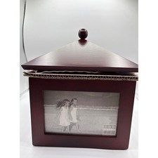 SIX TREES Photo Album Box Wood Frame Holds 84 4x6 Photos NEW