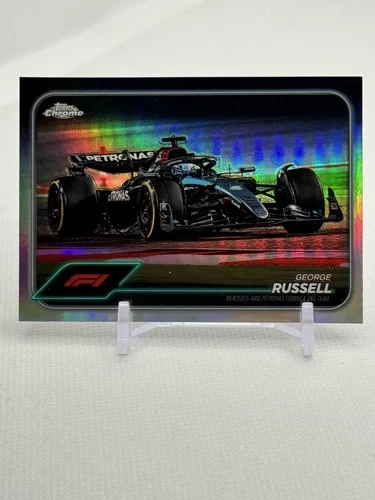 Topps 2024 Chrome Formula 1 George Russell Mercedes F1 Refractor #77
