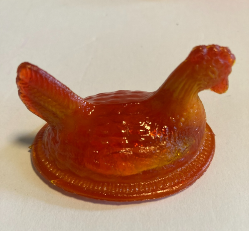 Petit bibelot cave à sel poulet sur nid en verre - Photo 51/57