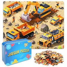 LELEMON 60 Pieces Jigsaw Puzzles for Kids Ages 4-8 Construction 60 pieces