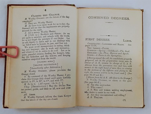 1914 Manual of Subordinate Granges Patrons of Husbandry Antique Book - Picture 5 of 11