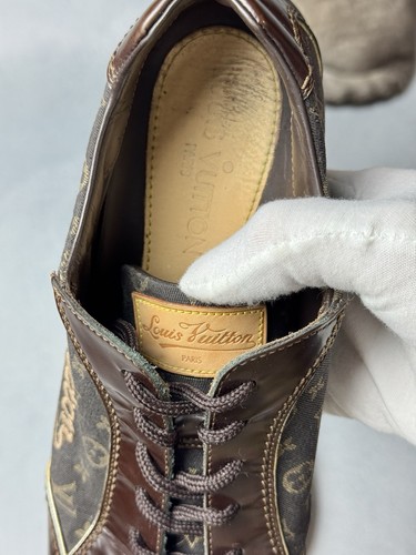 Vintage Louis Vuitton Sneaker Leder Braun Monogramm Retro Y2K Damen Größe 38,5 - Bild 6 von 21