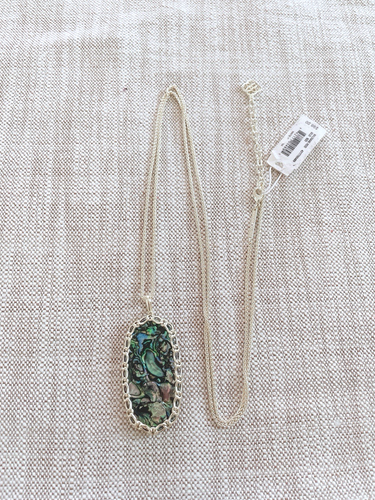 Kendra Scott Makramee Reid lange Halskette mit Anhänger, nude Abalone-goldfarben, neu mit Etikett $ 98 - Bild 14 von 22
