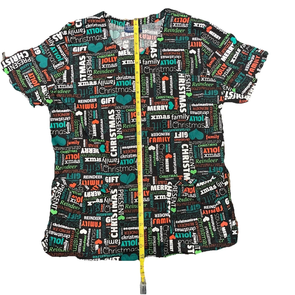 Blusa Médica CHRISTMAS FRASES Mediana Mujer Vacaciones Foto 3 de 4