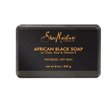 SheaMoisture Bar Soap for Troubled Skin African Black Soap Cleanser with Shea Bu