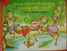 FIVE LITTLE MONKEYS SITTING IN A TREE By Eileen Christelow *Excellent Condition*