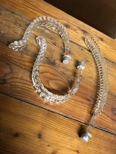 Ricambio lampadario 3 Pezzi  Murano foglia  in vetro trasparente Ritorto