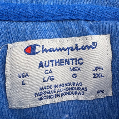 Champion Blue Pullover Hoodie Sweatshirt Size L - Foto 3 di 4