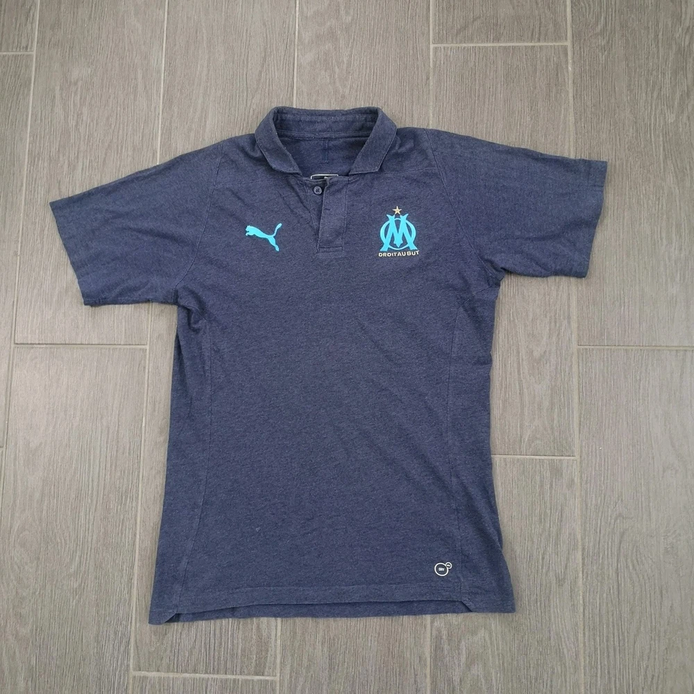 Olympique Marseille Poloshirt Größe: M Fußball Streatwear Puma Sport Freizeit