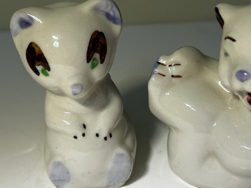 Vintage Shawnee Pottery Miniature Bear & Raccoon Figurines Hand Painted 40’s USA - Picture 2 of 12