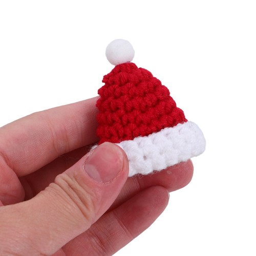  6pcs Mini Knitting Hats Mini Beanies Christmas Crafts Tiny Knitted Hats Small - Bild 7 von 12
