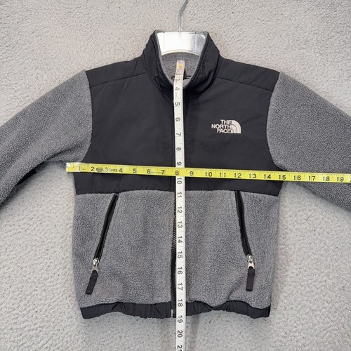 The North Face Denali Fleece Jacket Boy XS Gray Full Zip Pocket Polartec Outdoor - Picture 2 of 11