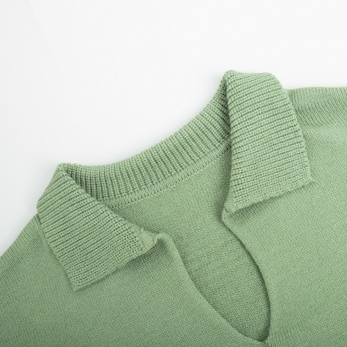 Lady Knitwear Set V-Neck Knit Sweater Skirt Casual Knit Jumper Sweater Top Suits - Picture 9 of 17