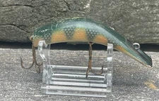 Vintage Kautzky Lazy Ike 3 Perch Wood Crankbait Fishing Lure