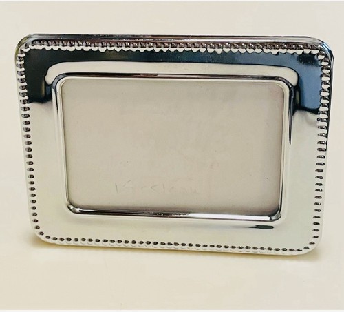 Set di 12 mini portafoto/carte da posto modello bordato e perline argento 3,5”x 2,5” - Foto 11 di 12