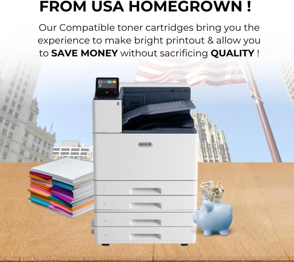 Xerox Versalink C9000 Toner Catridge 106R04074, 106R04075, 106R04076, 106R0 KCMY Foto 4 de 4