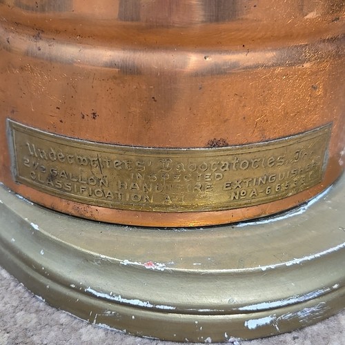 Antico estintore vintage Vangarde acido soda rame ottone vuoto con bottiglia - Foto 4 di 20
