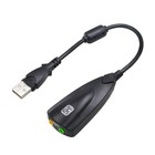 Câble externe USB 7.1 avec carte audio de qualité sonore élevée (noir)