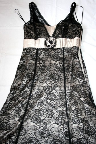Debut DEBENHAMS CoctailKleid Spitze Lagenlook Ball Party Corsagen Kleid 10-36-38 - Bild 6 von 12